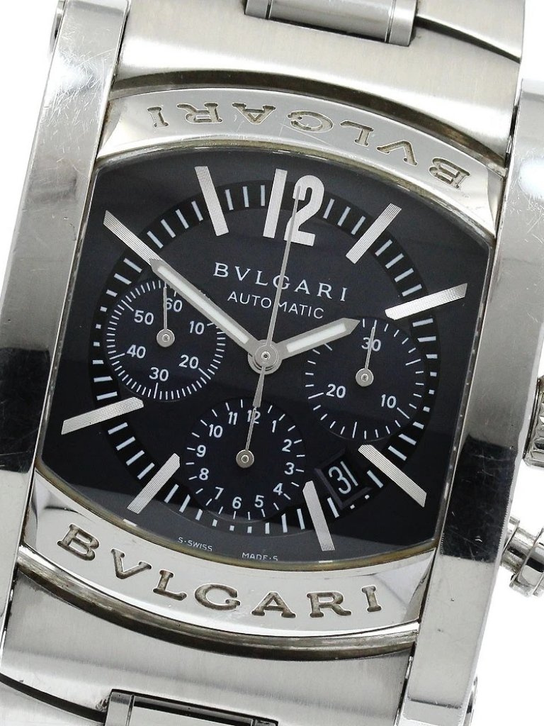 Bvlgari Assioma Aa44sch Chronograph Date Navy Dial Automatic Mens Watch916991